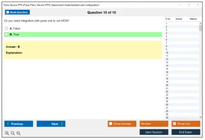 Pulse Secure PPS Pulse Policy Secure (PPS) Deployment Implementation and Configuration Practice test exam simulator test engine exam Prep practice test questions answers Image 10