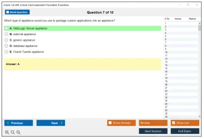 Oracle 1z0-468 Oracle Cloud Application Foundation Essentials Practice test exam simulator test engine exam Prep practice test questions answers Image 7