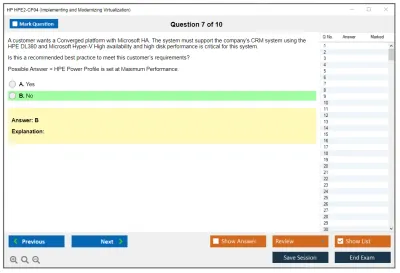 HP HPE2-CP04 Implementing and Modernizing Virtualization Practice test exam simulator test engine exam Prep practice test questions answers Image 7