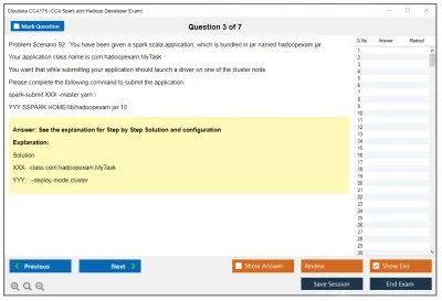 Cloudera CCA175 CCA Spark and Hadoop Developer Exam Practice test exam simulator test engine exam Prep practice test questions answers Image 3