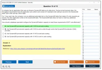Amazon AWS DBS-C01 AWS Certified Database - Specialty Practice test exam simulator test engine exam Prep practice test questions answers Image 10