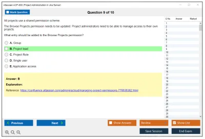 Atlassian ACP-600 Project Administration in Jira Server Practice test exam simulator test engine exam Prep practice test questions answers Image 9