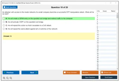 ECCouncil 312-50v12 Certified Ethical Hacker Exam (CEHv12) Practice test exam simulator test engine exam Prep practice test questions answers Image 18