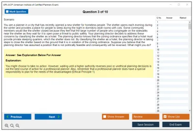 APA AICP American Institute of Certified Planners Exam Practice test exam simulator test engine exam Prep practice test questions answers Image 3