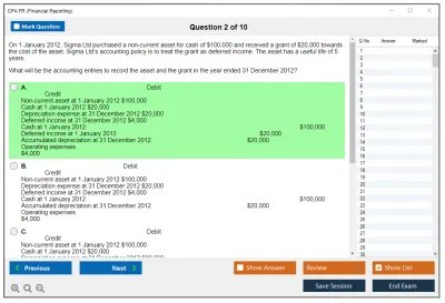 CPA FR Financial Reporting Practice test exam simulator test engine exam Prep practice test questions answers Image 2