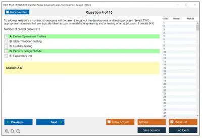 BCS TTA1 ISTQB-BCS Certified Tester Advanced Level- Technical Test Analyst (2012) Practice test exam simulator test engine exam Prep practice test questions answers Image 4