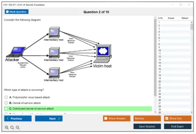 CIW 1D0-571 CIW v5 Security Essentials Practice test exam simulator test engine exam Prep practice test questions answers Image 2