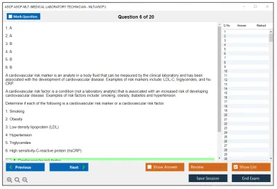 ASCP ASCP-MLT MEDICAL LABORATORY TECHNICIAN - MLT(ASCP) Practice test exam simulator test engine exam Prep practice test questions answers Image 6