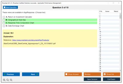Riverbed 401-01 Riverbed Certified Solutions Associate - Application Performance Management Practice test exam simulator test engine exam Prep practice test questions answers Image 5