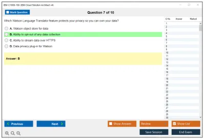 IBM C1000-100 IBM Cloud Solution Architect v4 Practice test exam simulator test engine exam Prep practice test questions answers Image 7