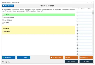 CompTIA SK0-004 CompTIA Server+ Practice test exam simulator test engine exam Prep practice test questions answers Image 13