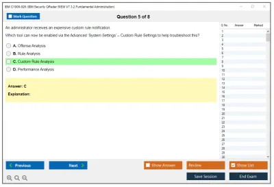 IBM C1000-026 IBM Security QRadar SIEM V7.3.2 Fundamental Administration Practice test exam simulator test engine exam Prep practice test questions answers Image 5
