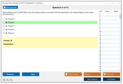 The Open Group OG0-093 TOGAF 9.2 Combined Part 1 and Part 2 Practice test exam simulator test engine exam Prep practice test questions answers Image 5