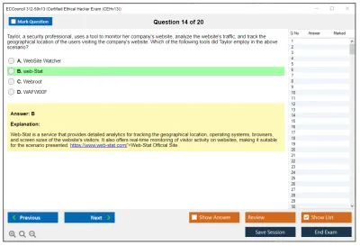 ECCouncil 312-50v13 Certified Ethical Hacker Exam (CEHv13) Practice test exam simulator test engine exam Prep practice test questions answers Image 14