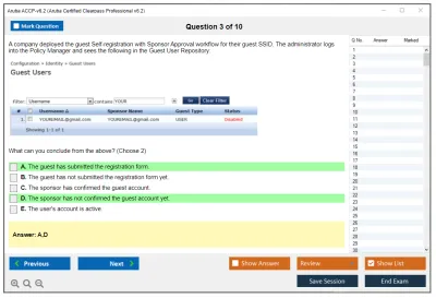 Aruba ACCP-v6.2 Aruba Certified Clearpass Professional v6.2 Practice test exam simulator test engine exam Prep practice test questions answers Image 3