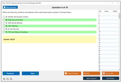 Cisco 700-551 Express Security for Account Managers (ESAM) Practice test exam simulator test engine exam Prep practice test questions answers Image 4