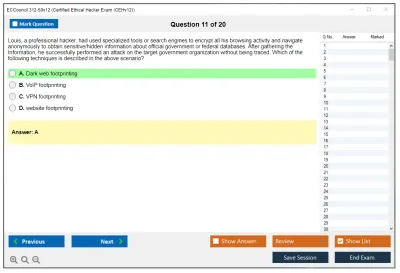 ECCouncil 312-50v12 Certified Ethical Hacker Exam (CEHv12) Practice test exam simulator test engine exam Prep practice test questions answers Image 11