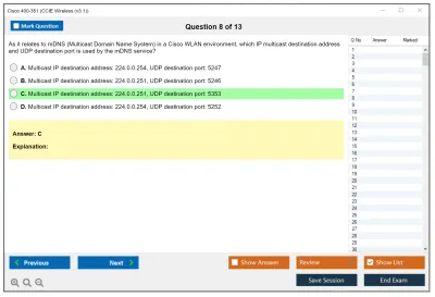 Cisco 400-351 CCIE Wireless (v3.1) Practice test exam simulator test engine exam Prep practice test questions answers Image 8