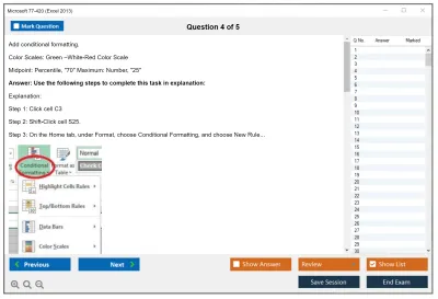 Microsoft 77-420 Excel 2013 Practice test exam simulator test engine exam Prep practice test questions answers Image 4