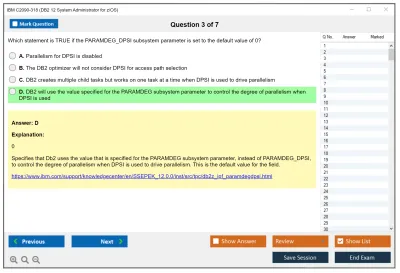 IBM C2090-318 DB2 12 System Administrator for z/OS Practice test exam simulator test engine exam Prep practice test questions answers Image 3