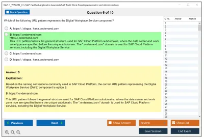SAP C_WZADM_01 SAP Certified Application AssociateSAP Build Work ZoneImplementation and Administration Practice test exam simulator test engine exam Prep practice test questions answers Image 6