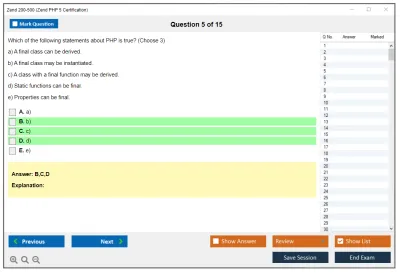 Zend 200-500 Zend PHP 5 Certification Practice test exam simulator test engine exam Prep practice test questions answers Image 5