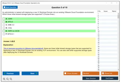 VMware 5V0-31.22 VMware Cloud Foundation Specialist (v2) Practice test exam simulator test engine exam Prep practice test questions answers Image 5