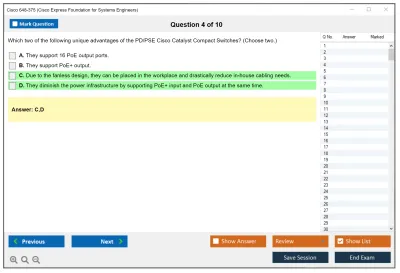 Cisco 648-375 Cisco Express Foundation for Systems Engineers Practice test exam simulator test engine exam Prep practice test questions answers Image 4