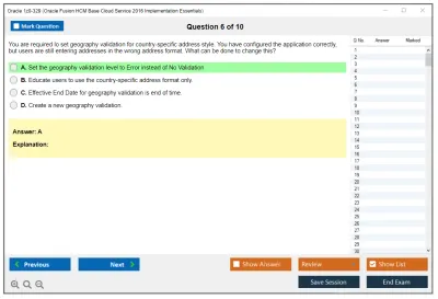 Oracle 1z0-329 Oracle Fusion HCM Base Cloud Service 2016 Implementation Essentials Practice test exam simulator test engine exam Prep practice test questions answers Image 6