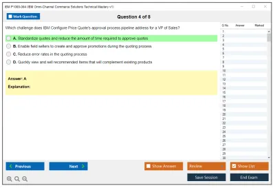 IBM P1000-004 IBM Omni-Channel Commerce Solutions Technical Mastery v1 Practice test exam simulator test engine exam Prep practice test questions answers Image 4