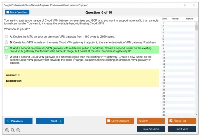 Google Professional-Cloud-Network-Engineer Google Cloud Certified - Professional Cloud Network Engineer Practice test exam simulator test engine exam Prep practice test questions answers Image 6