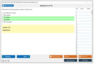OMG OMG-OCUP-200 OMG-Certified UML Professional Intermediate Exam Practice test exam simulator test engine exam Prep practice test questions answers Image 5