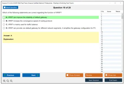 Huawei H12-224 HCNP-R&amp;S Fast Track (Huawei Certified Network Professional - Routing &amp; Switching Fast Track) Practice test exam simulator test engine exam Prep practice test questions answers Image 18