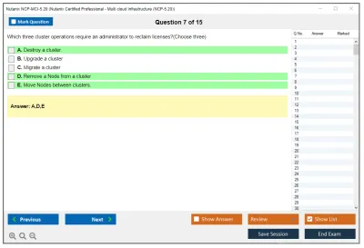 Nutanix NCP-MCI-5.20 Nutanix Certified Professional - Multi cloud Infrastructure (NCP-5.20) Practice test exam simulator test engine exam Prep practice test questions answers Image 7