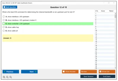 Cisco 350-021 CCIE SP Cable Qualification Exam Practice test exam simulator test engine exam Prep practice test questions answers Image 12
