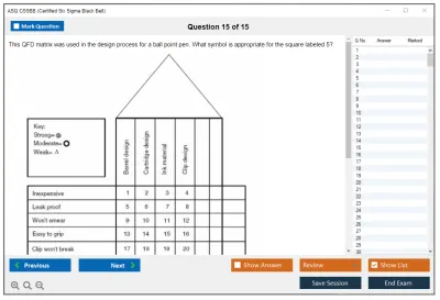 ASQ CSSBB Certified Six Sigma Black Belt Practice test exam simulator test engine exam Prep practice test questions answers Image 15