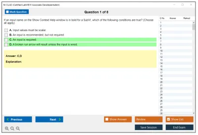 NI CLAD Certified LabVIEW Associate Developer Examination Practice test exam simulator test engine exam Prep practice test questions answers Image 1