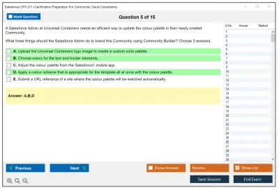 Salesforce CRT-271 Salesforce Certification Preparation For Community Cloud Consultants Practice test exam simulator test engine exam Prep practice test questions answers Image 5
