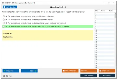 IBM C1000-007 IBM Cloud Application Development v3 Practice test exam simulator test engine exam Prep practice test questions answers Image 9
