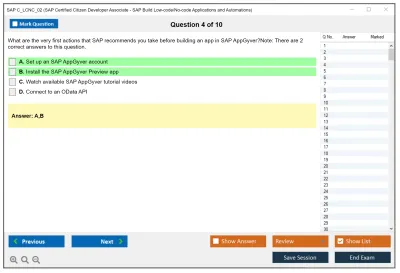 SAP C_LCNC_02 SAP Certified Citizen Developer Associate - SAP Build Low-code/No-code Applications and Automations Practice test exam simulator test engine exam Prep practice test questions answers Image 4