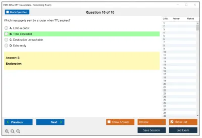 EMC DEA-5TT1 Associate - Networking Exam Practice test exam simulator test engine exam Prep practice test questions answers Image 10