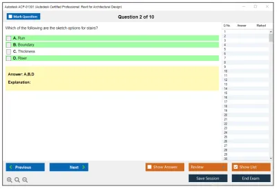 Autodesk ACP-01301 Autodesk Certified Professional - Revit for Architectural Design Practice test exam simulator test engine exam Prep practice test questions answers Image 2