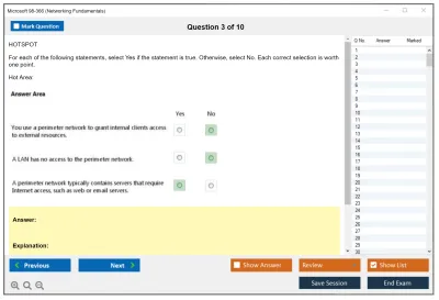 Microsoft 98-366 Networking Fundamentals Practice test exam simulator test engine exam Prep practice test questions answers Image 3