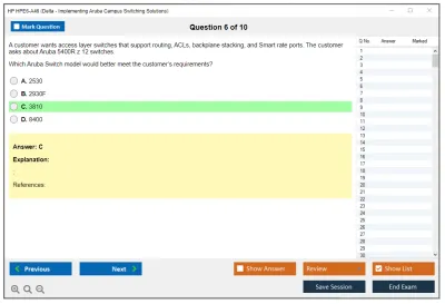 HP HPE6-A46 Delta - Implementing Aruba Campus Switching Solutions Practice test exam simulator test engine exam Prep practice test questions answers Image 6