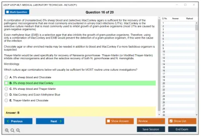 ASCP ASCP-MLT MEDICAL LABORATORY TECHNICIAN - MLT(ASCP) Practice test exam simulator test engine exam Prep practice test questions answers Image 16