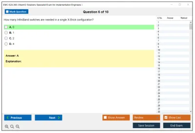 EMC E20-368 XtremIO Solutions Specialist Exam for Implementation Engineers Practice test exam simulator test engine exam Prep practice test questions answers Image 6