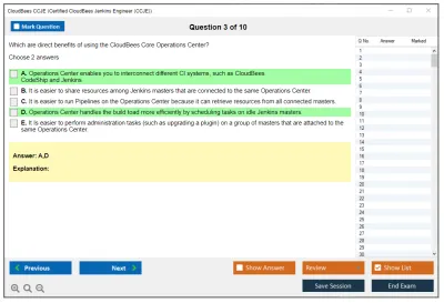 CloudBees CCJE Certified CloudBees Jenkins Engineer (CCJE) Practice test exam simulator test engine exam Prep practice test questions answers Image 3