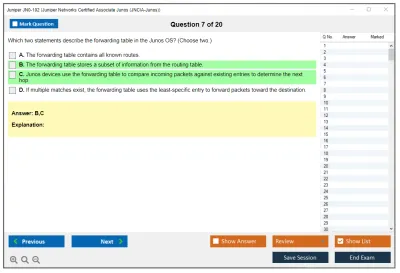 Juniper JN0-102 Juniper Networks Certified Associate Junos (JNCIA-Junos) Practice test exam simulator test engine exam Prep practice test questions answers Image 7