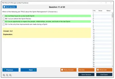 PMI PMI-ACP PMI Agile Certified Practitioner (PMI-ACP) Practice test exam simulator test engine exam Prep practice test questions answers Image 11