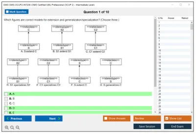 OMG OMG-OCUP2-INT200 OMG Certified UML Professional (OCUP 2) - Intermediate Level Practice test exam simulator test engine exam Prep practice test questions answers Image 1